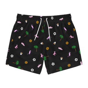 Miami Soccer Swim Trunks Black