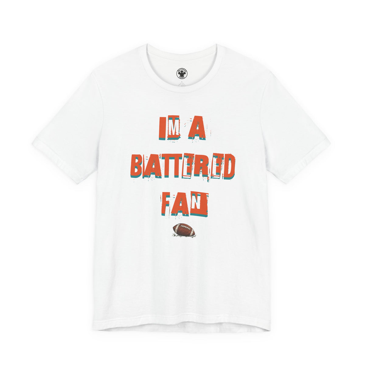 I’m a Battered Fan – Miami Dolphins Funny Football Tee
