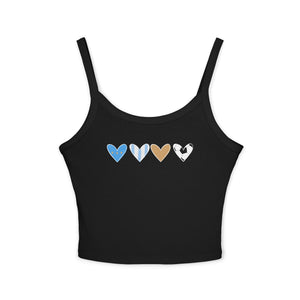 Argentina Heart Scribble Spaghetti Top