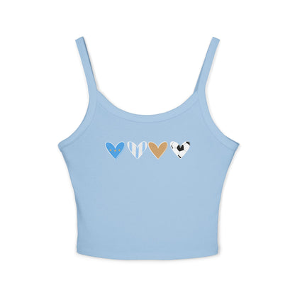 Argentina Heart Scribble Spaghetti Top