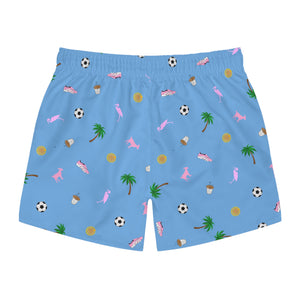 Miami Soccer Swim Trunks Blue