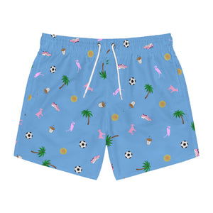 Miami Soccer Swim Trunks Blue