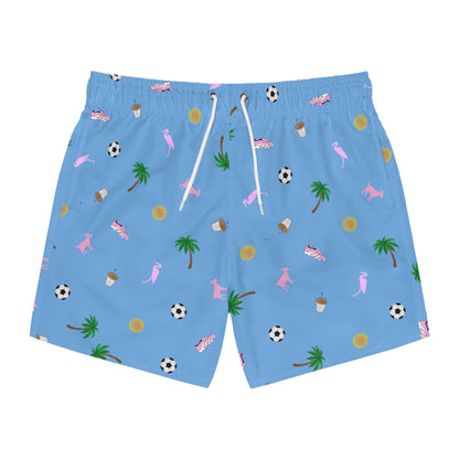 Miami Soccer Swim Trunks Blue
